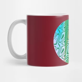 Silhouette Circle Abstract Ripple Green Blue Red Mug